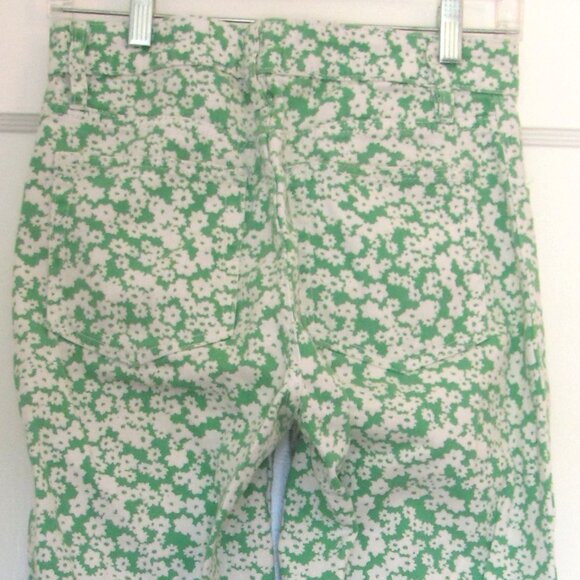 Urban Outfitters BDG Green and White Floral Pants, Button Fly, Size 25 - Picture 7 of 7